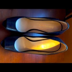 Black peep toe Enzo Angiolini heel. Side 6